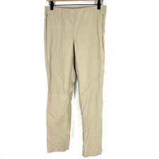 J Jill Pants Size 4 Womens Tan Essential Cotton Stretch Pull On Zip Pockets