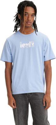 Levi's Herren Relaxed Fit Short-Sleeve T-Shirt Logo Kurzarm Mens Tee Blau