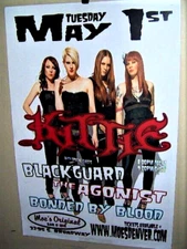 KITTIE in Concert Show Poster RP Denver Co Moe's Original Very COOL