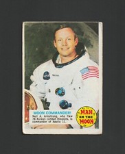 Rare 1969 Topps Man on the Moon NEIL ARMSTRONG RC  #54b~~ NASA ~~ WOW