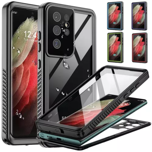 Shockproof Waterproof Case For Galaxy S21, S21+, S21 Ultra Plus Screen Protector