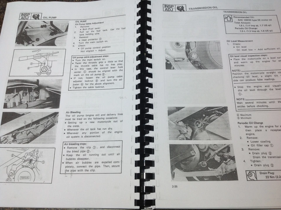 YAMAHA RD 500 LC SERVICE WORKSHOP MANUAL Paper Print Copy RZ nos YPVS - Image 4 of 4