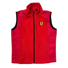 Ferrari Gilet Jacket Full Zip Sleeveless Red Womens Small