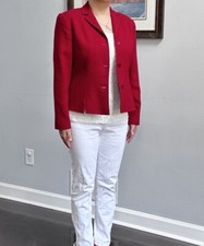 Talbots red blazer size 6. 100 laine