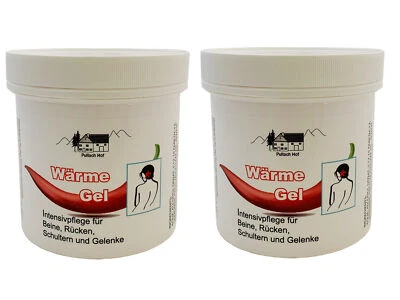 STOLZ 2x 250ml Wärme Gel vom Pullach Hof Wärmegel, Wärmebalsam, Wärmesalbe, Wärmecreme