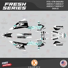 Graphics Kit for KTM 250EXC-F 350EXC-F 450EXC-F 500EXC-F 2020-23 Fresh - TEAL