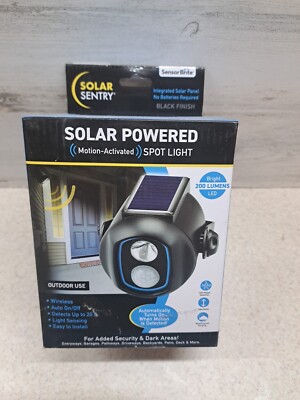   NEW Solar Sentry Spot Light Wireless Solar Security Light Motion Sensor Outdo
