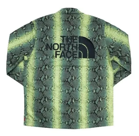 Supreme x The North Face Snakeskin Green Taped Seam Coaches Jacket Men's Large