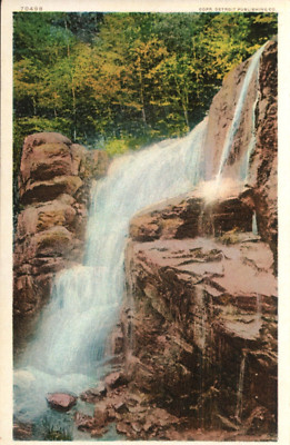 The Cascade Above The Flume,Franconia Notch White Mtns, NH Detroit Publ Postcard