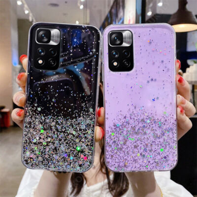 Glitter Bling Gel Soft Case Cover For Xiaomi Redmi Note 13 Pro+ 12 11 10 12C 13C