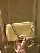 Lauren Ralph Lauren Saffiano Leather Crossbody Wallet Pre-owned Excellent