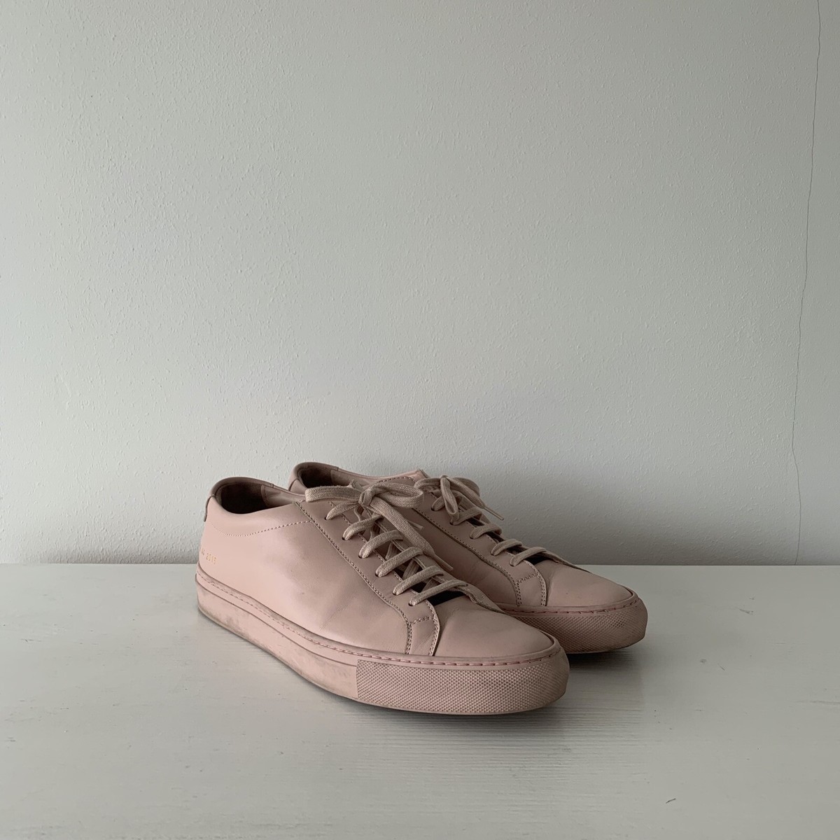 COMMON PROJECTS ACHILLES LOW BLUSH PINK LEATHER UK10 OFF WHITE RAF