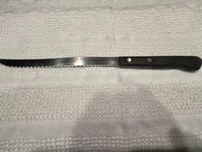 Vintage Flint Stainless Arrowhead Vanadium Kitchen Knife Serrated 8" Blade USA