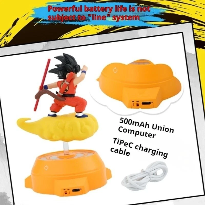 Original Dragon Ball Anime Figura Goku Figura Giratoria Luz Nocturna Lámpara Habitación - Imagen 3 de 4