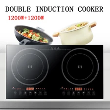 26.77Inch 2400W Induction Cooktop Countertop Dual Cooker Burner Stove Hot Plate