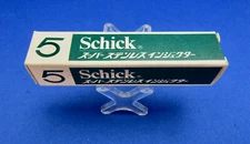 SCHICK VTG INJECTOR 5 BLADE DISPENSER JPN MARKET Made In Canada UNUSED COND. #12