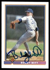 1991 Bowman BOBBY WITT Signed Card autograph auto RANGERS