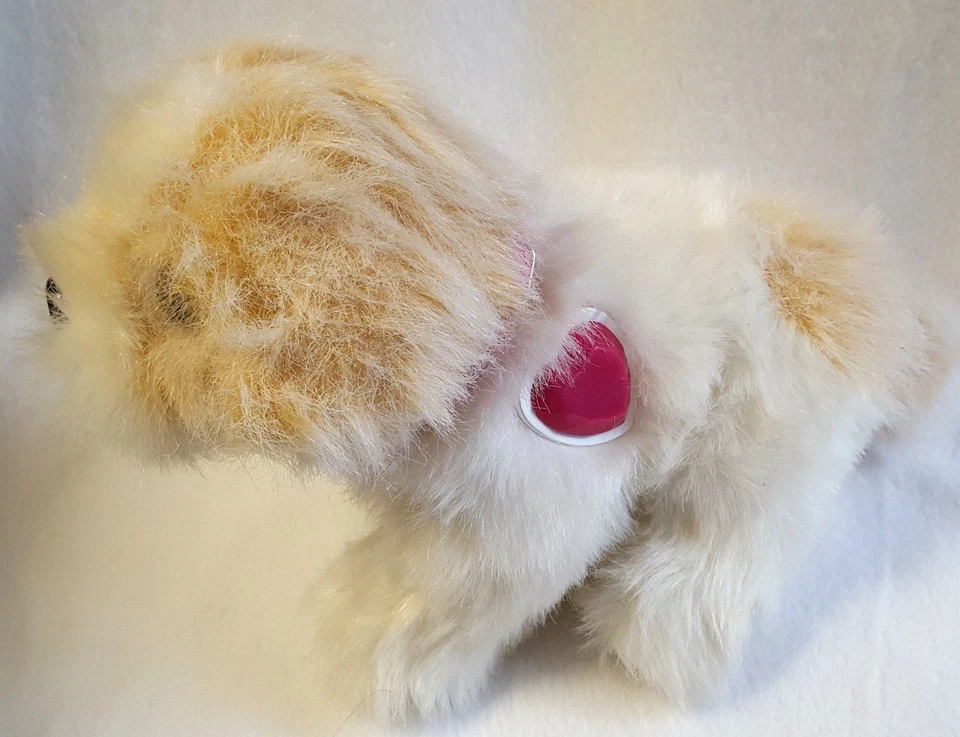 Barbies Dog Plush Pet Light Up Heart Pink Tag Interactive Barks Whimpers 8"   - Image 4 of 4
