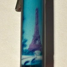 Paris France Floaty Pen Eiffel Tower Arc de Triomphe Souvenir Collect Vintage