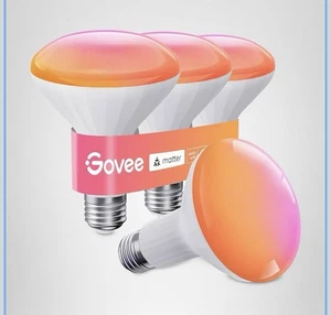 Govee BR30 Smart Light Bulbs Matter, Alexa and Google Assistant App Control New