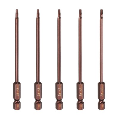 5pcs, 2mm Metric Hex Head Wrench Drill Bit 4'' Length Magnetic Screwdriver Bits