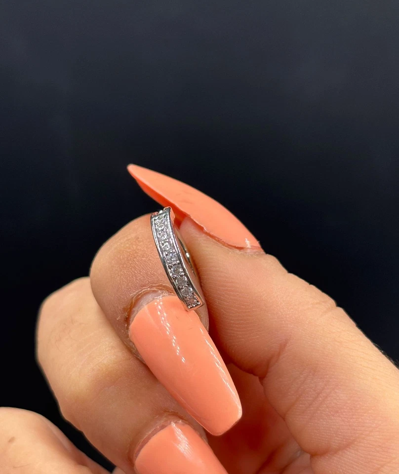 Piercing Acciaio Chirurgico da Ombelico Calibro mm.1,6  con zirconi - Immagine 3 di 4