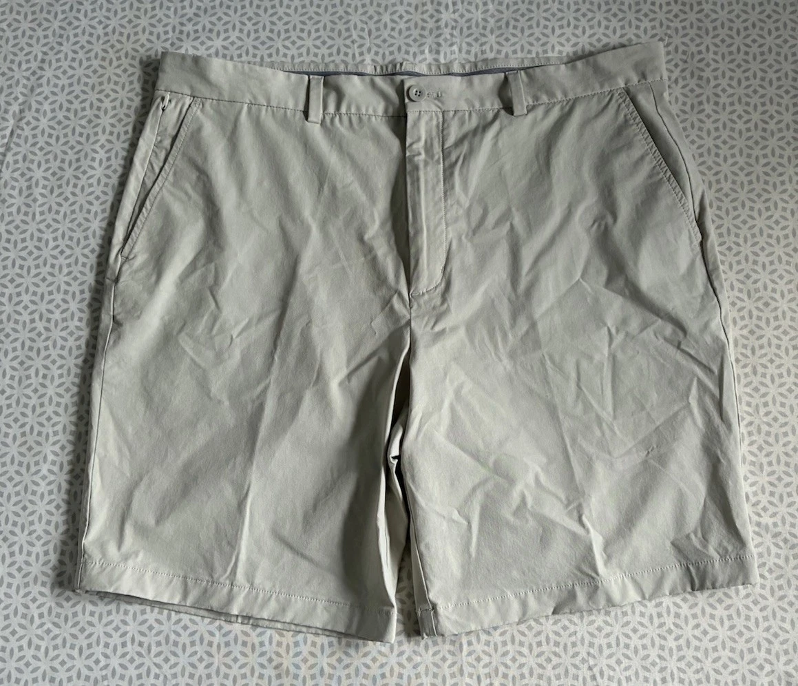 Vineyard Vines Shorts Mens 38 Beige Chino Flat Front On The Go Golf OTG