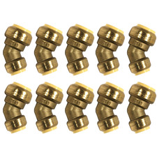 10 Pcs XFITTING Push Fit 3/4 Inch x 1 Inch Push Fit 45 Degree Elbow