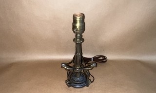 Antique Art Deco Nude Nymphs Women Bronze Figural Sculpture Table Lamp Base