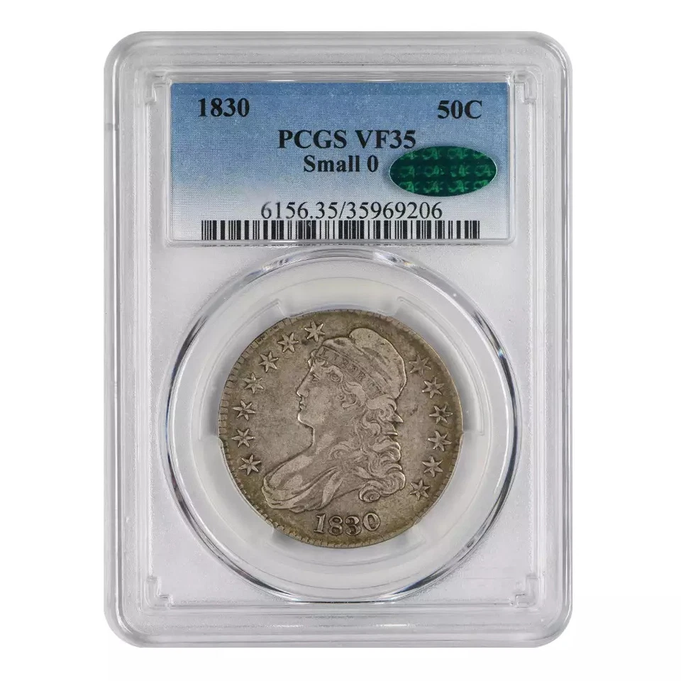 1830 Capped Bust Half Dollar PCGS VF-35 Small 0 CAC - Image 3 of 4