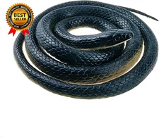 Realistic Rubber Fake Snake Toy 50 Inch Mamba for Garden Props and Practical Jok