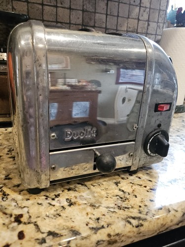 Vtg DUALIT  2 Slice Classic Toaster 2SL (20155) Chrome Made In England 120V