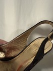 Coach Black Patent Leather Peep Toe Slingback Heels Bow Buckle US 8 — photo 3