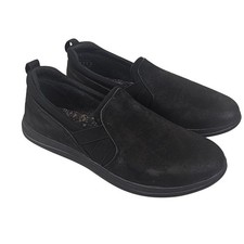 Clarks Womens 8M Black Slip On Casual Comfort Cloud Stepper Work Walking Shoes