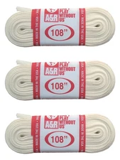 A&R Sports Figure Skate Laces, 108" - White (3-Pack)