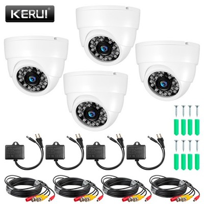 4PACK 5MP TVI Outdoor Indoor 21 IR Leds Day Night CCTV Security Camera BNC Cable