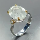 Jewellery 6 ct+ Natural Aquamarine Ring 925 Sterling Silver Size 7.5 /R478870