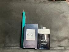 BULGARI “MAN :  “GLACIAL ESSENCE” : EAU DE PARFUM LARGER MINIATURE .5 fl oz