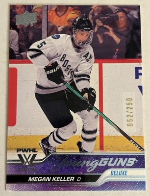 2024 Upper Deck PWHL Megan Keller Young Guns Deluxe /250 Boston Fleet USA