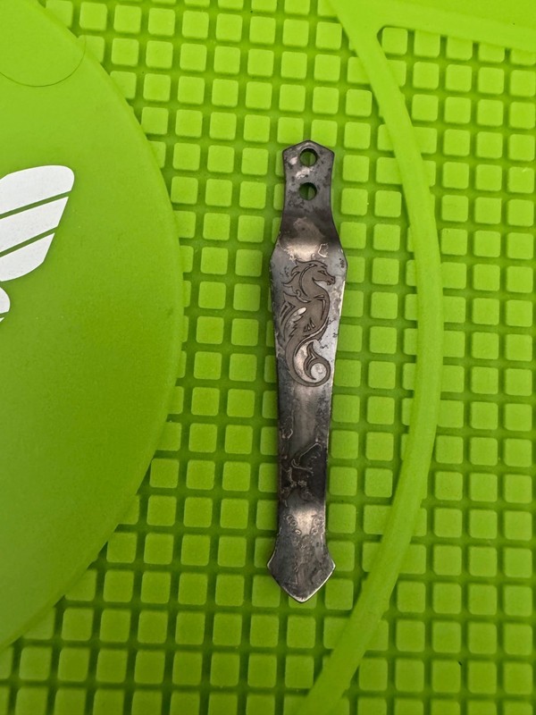 Steel Flame Sea Dragon Two Hole Narrow Clip