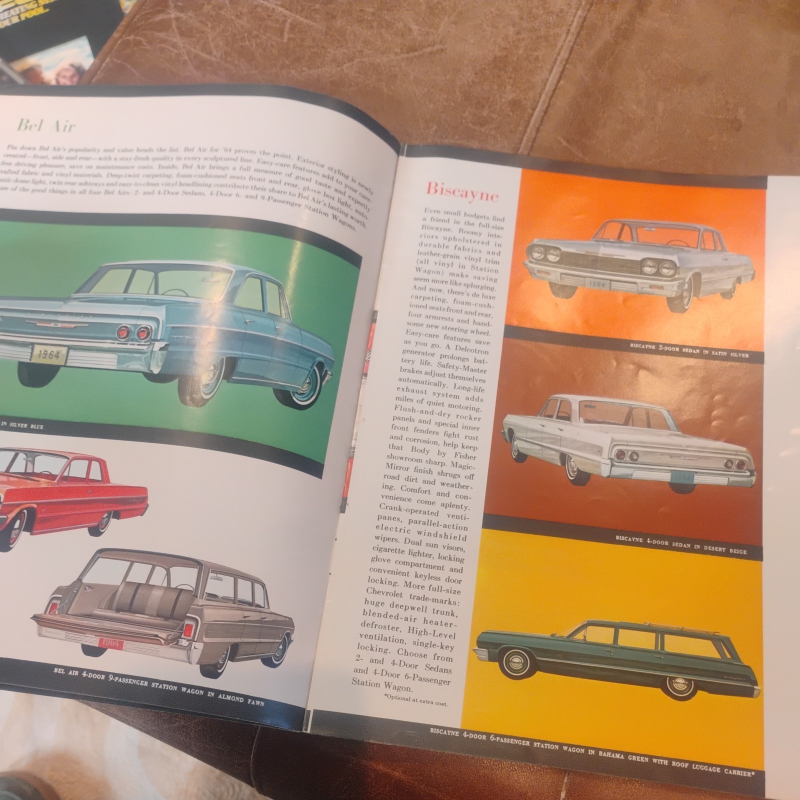 1964년형 쉐보레 브로셔: 임팔라, 벨 에어, 쉐벨, 쉐비 II, 코르베어, 코르벳 4