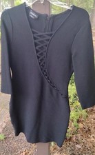 Bebe Black Stretchy Body Con Dress Large Meds - Large tagged med