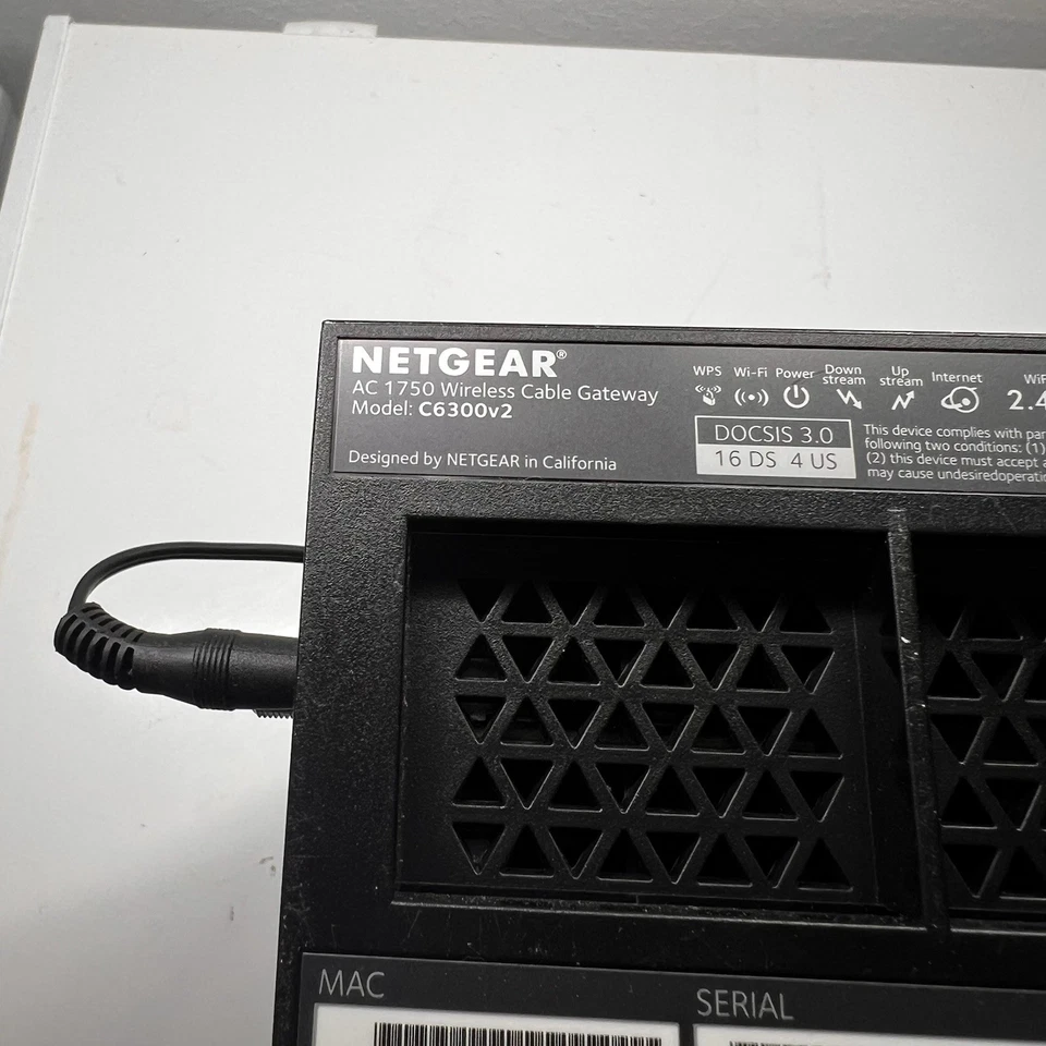 NETGEAR AC1750 C6300v2 Wi-Fi DOCSIS 3.0 Cable Modem Router - Image 2 of 2
