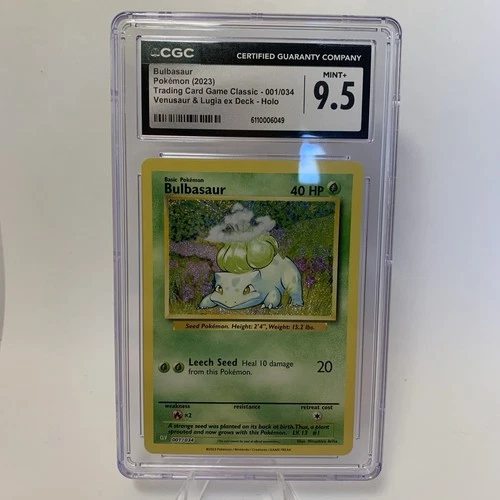 CGC 9.5 Bulbasaur 001/034 Trading Card Game Classic Holo