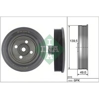 Schaeffler INA 544 0139 10 Riemenscheibe, Kurbelwelle