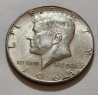 1965 Kennedy Half Dollar • 40% Silver • Circulated • X166