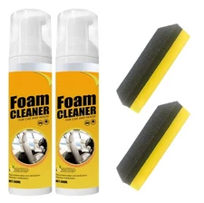 2PCS Multipurpose Foam Cleaner Spray – For Car, Kitchen, Leather & More
