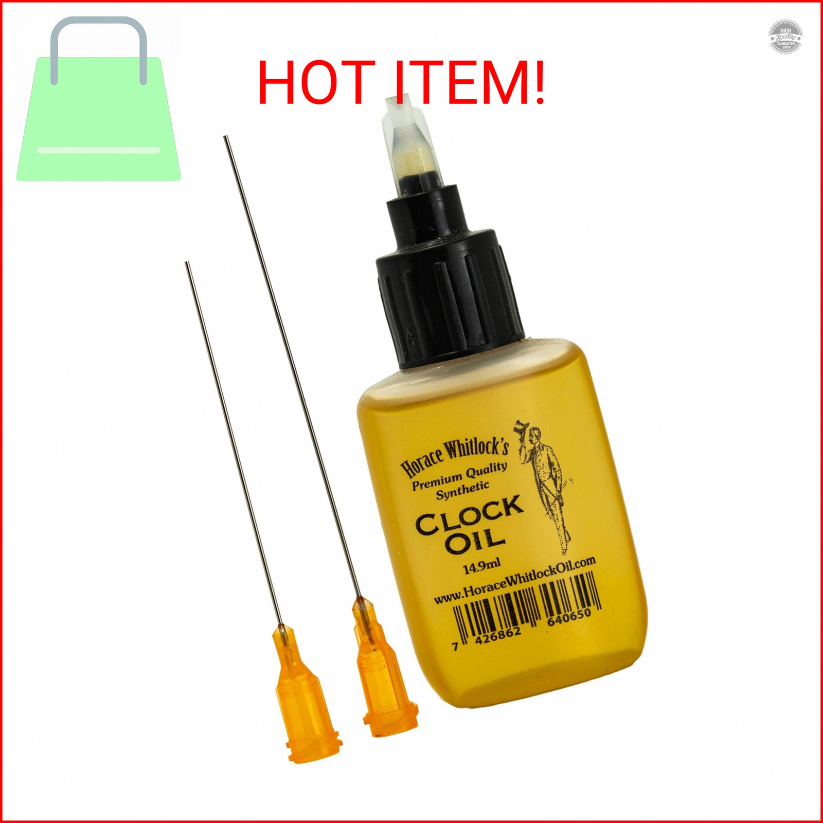 Horace Whitlock's Clock Oil 100%Synthetic Clock Oil