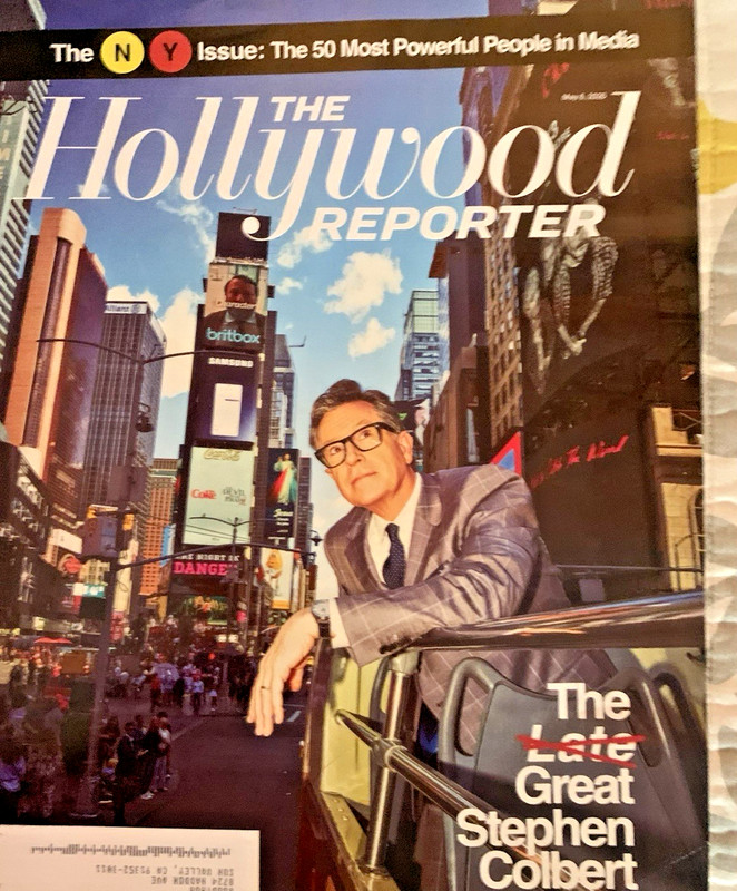 NEW HOLLYWOOD REPORTER MAGAZINE MAY 6 2026  STEPHEN COLBERT COVER EXIT INTERVIEW