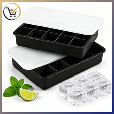 Eiswürfelbehälter Silikon 2er Set mit Decke...